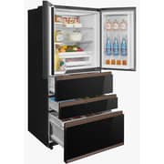 Toshiba 683 Liters Refrigerator with 6 Doors, Inverter Technology, Black Glass - GR-RM921WI-PGN(B1)