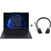 Lenovo ThinkPad E16 Gen 3 (2026) Copilot+ PC - 2nd Series / Intel Core Ultra 7-256V / 16inch WUXGA / 512GB SSD / 16GB RAM / Shared Intel Arc 140V / Windows 11 Pro / English & Arabic Keyboard / Black / Middle East Version - [22AY000NGR] + 4XD1Q3030 Headset