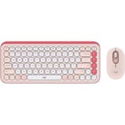 Logitech Pop Icon Combo Keyboard And Mouse Rose/Off-White - 920-013105