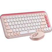 Logitech Pop Icon Combo Keyboard And Mouse Rose/Off-White - 920-013105