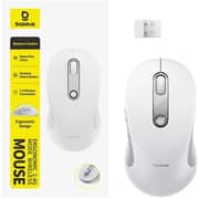 Baseus F02 Ergonomic Wireless Mouse Moon White - B0203302