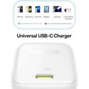 Baseus PicoGo AE11 Fast Charger Moon White - E0120J01