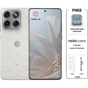 Motorola Edge 70 5G 512GB 12GB RAM Pantone Cloud Dancer Dual Sim Smartphone + Moto Buds Loop Swarovski