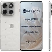 Motorola Edge 70 5G 512GB 12GB RAM Pantone Cloud Dancer Dual Sim Smartphone + Moto Buds Loop Swarovski