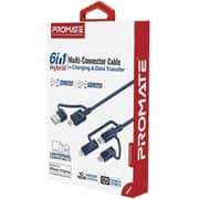 Promate PentaPower 6-in-1 Cable 1.2m Navy