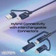 Promate PentaPower 6-in-1 Cable 1.2m Navy