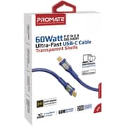 Promate TRANSLINE USB-C to USB-C Cable 2m Navy - CC200