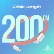 Promate ECOLINE USB-C to USB-C Cable 2m Pink - CC200
