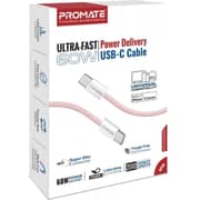 Promate ECOLINE USB-C to USB-C Cable 2m Pink - CC200