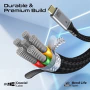 Promate POWERBOLT5 USB4 Cable 1.2m Black - 80G