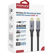 Promate POWERBOLT5 USB4 Cable 1.2m Black - 80G