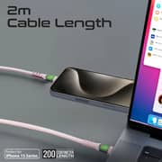 Promate TRANSLINE USB-C to USB-C Cable 2m Pink - CC200