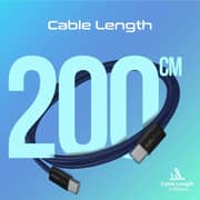 Promate ECOLINE USB-C to USB-C Cable 2m Navy - CC200
