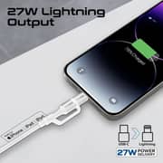Promate POWERLINK 2-in-1 USB-C & Lightning Cable 1.2m White