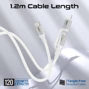Promate POWERLINK 2-in-1 USB-C & Lightning Cable 1.2m White