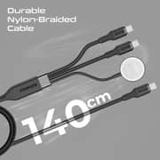 Promate FUSION USB-C to USB-C & Watch Cable 1.4m Black