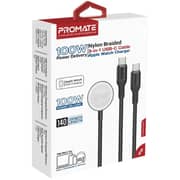 Promate FUSION USB-C to USB-C & Watch Cable 1.4m Black