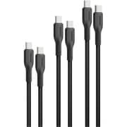 Promate Ultimate USB-C to USB-C Cable Black (Pack of 3) - CABLEKIT-CC
