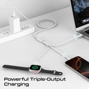 Promate FUSION USB-C to USB-C & Watch Cable 1.4m White