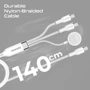 Promate FUSION USB-C to USB-C & Watch Cable 1.4m White