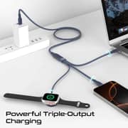 Promate FUSION USB-C to USB-C & Watch Cable 1.4m Blue