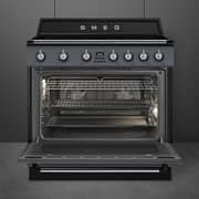 Smeg Victoria 5 Hob Electric Cooker 90cm Slate Grey - TR90IMGR
