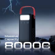محطة طاقة بروميت باور ماين سعة 80000 مللي أمبير لون أسود 80Pro