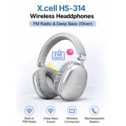 Xcell Wireless Over Ear Headphones Silver