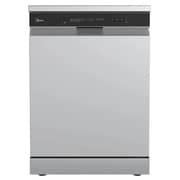 Midea Dishwasher 14 Place Settings, 5+5 Programs, Wi-Fi, Auto Open Door - Silver