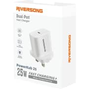 Riversong PowerKub Wall Charger With USB-C - USB-C Cable White - AD135T