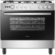 Hisense Free Standing 5 Burner Gas cooker 90cm Stainless Steel/Black - HFG90335RX02
