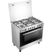 Hisense Free Standing 5 Burner Gas cooker 90cm Stainless Steel/Black - HFG90335RX02
