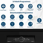 Beko Dishwasher 15 Place Settings, 14 Programs, 3 Racks, A+++ Energy Rating, BDFN26560GBP - (Black Glass)