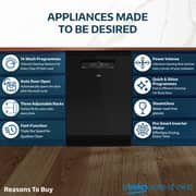 Beko Dishwasher 15 Place Settings, 14 Programs, 3 Racks, A+++ Energy Rating, BDFN26560GBP - (Black Glass)