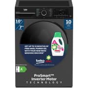Beko 10Kg Washer With 7Kg Dryer, 1400 RPM, 15 Programmes, Wash & Wear Programme, SteamCure, WD104UNXA(Grey) + (Ariel Power Gel 600 ml x 20 Bottles)