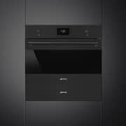 Smeg Classica Aesthetic Built-in Warming Drawer 15cm Matte Black - CPR315N