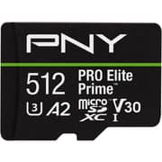 PNY Pro Elite Prime MicroSDXC Memory Card with Adapter 512GB Black