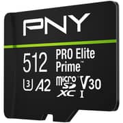 PNY Pro Elite Prime MicroSDXC Memory Card with Adapter 512GB Black