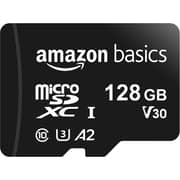 Amazon LSMICRO128GU3 Basics Micro SDXC Memory Card with Full Size Adapter Read Speed up to 100 MB/s 128GB (International Version)