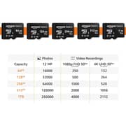 Amazon LSMICRO128GU3 Basics Micro SDXC Memory Card with Full Size Adapter Read Speed up to 100 MB/s 128GB (International Version)