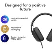 Logitech Zone Vibe 100 Wireless Over Ear Headphones Graphite