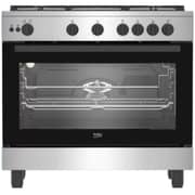 Beko 5 Burner Gas Cooker 90cm Silver - BGGR11225GX