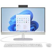 HP All-in-One (2023) Desktop - 1st Series / Intel Core Ultra 7-155U / 24inch FHD / 512GB SSD / 16GB RAM / Shared Intel UHD Graphics / Windows 11 / English Keyboard / White / International Version - [24-CR1002I]