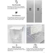 Teva 472 L Bottom Freezer Refrigerator, No Frost , Pro Steel, Silver - TEVA482SS