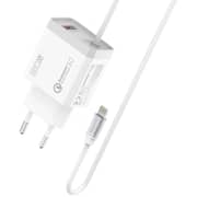 Promate iCharge Fast EU Wall Charger 150cm White - PDQC3