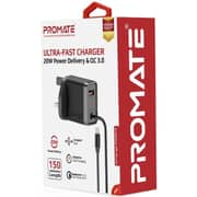 Promate iCharge Fast EU Wall Charger 150cm White - PDQC3