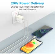 Promate iCharge Fast EU Wall Charger 150cm White - PDQC3
