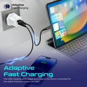 Promate PowerPort UK USB-A And USB-C Charger White