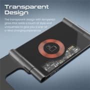 Promate AuraFold-Trio Foldable Charging Stand Transparent