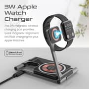 Promate AuraFold-Trio Foldable Charging Stand Transparent